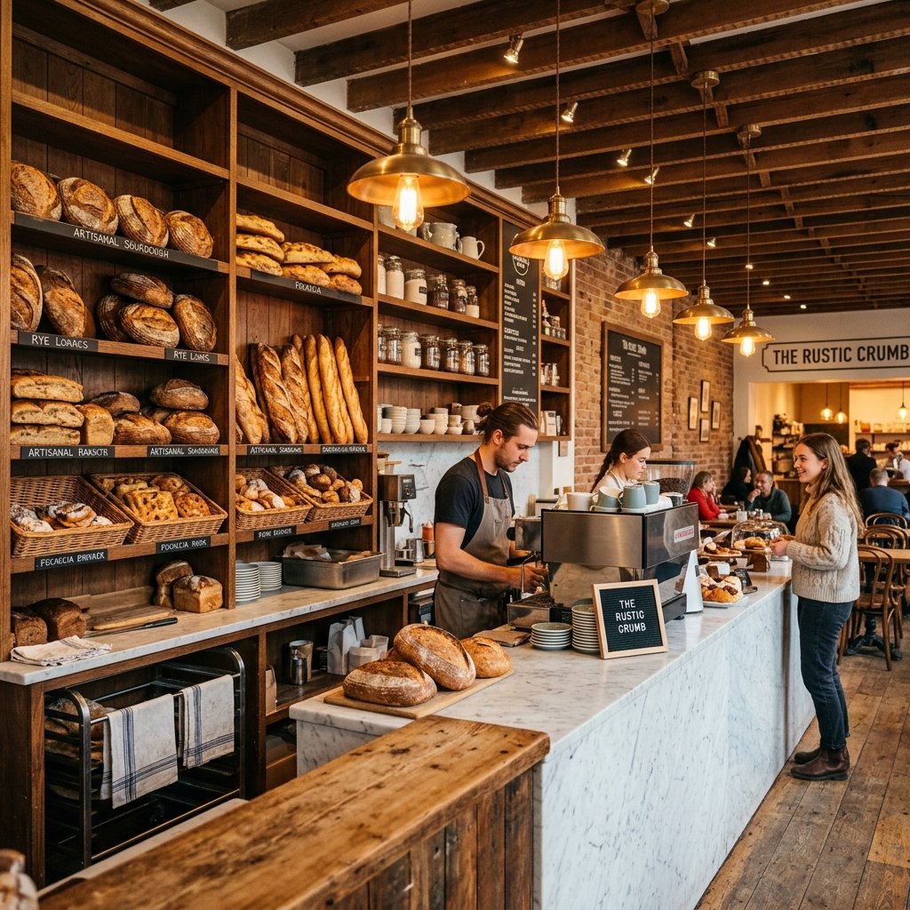 Warm café interior of Spunchy